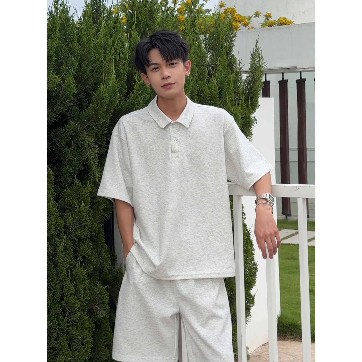 GKKRT男士POLO衫短袖休闲套装图片
