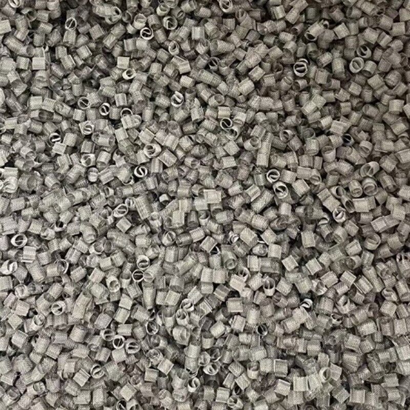 不锈钢精馏塔填料 316L丝网环西塔环填料 3*3 狄克松填料Q形填料
