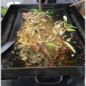 湘西铁板烧 凹型油炸煎烧烤炉烤鱼烤虾烤肉自助乌龙山铁板烧定做