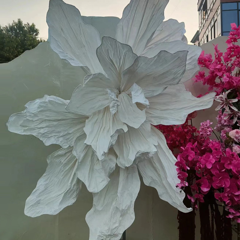 巨型手工立体纸艺美塑花大型蝶舞花婚庆婚礼橱窗装饰摄影背景纸花