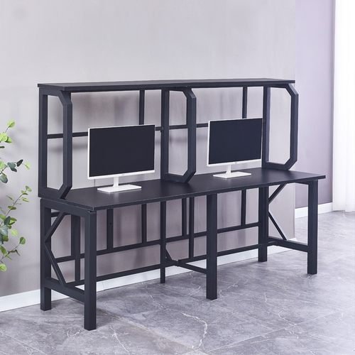 新款电竞网吧桌椅电脑游戏桌网咖沙发双层电脑桌电竞酒店桌椅定制