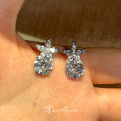 韩系爆闪海星仿锆石耳钉女款 精致独特漂亮耳环轻奢小众高级感耳饰