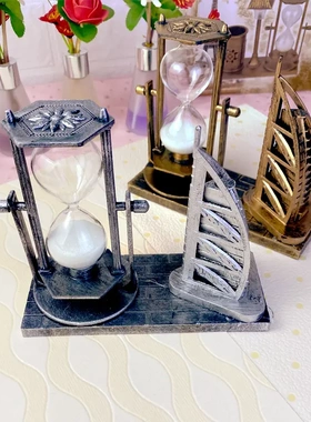 1052创意仿古流砂 学生礼品白色沙漏摆件