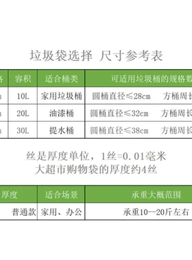 家用垃圾分类袋 彩色分装塑料垃圾袋 一次性红黄蓝绿色连卷平口袋