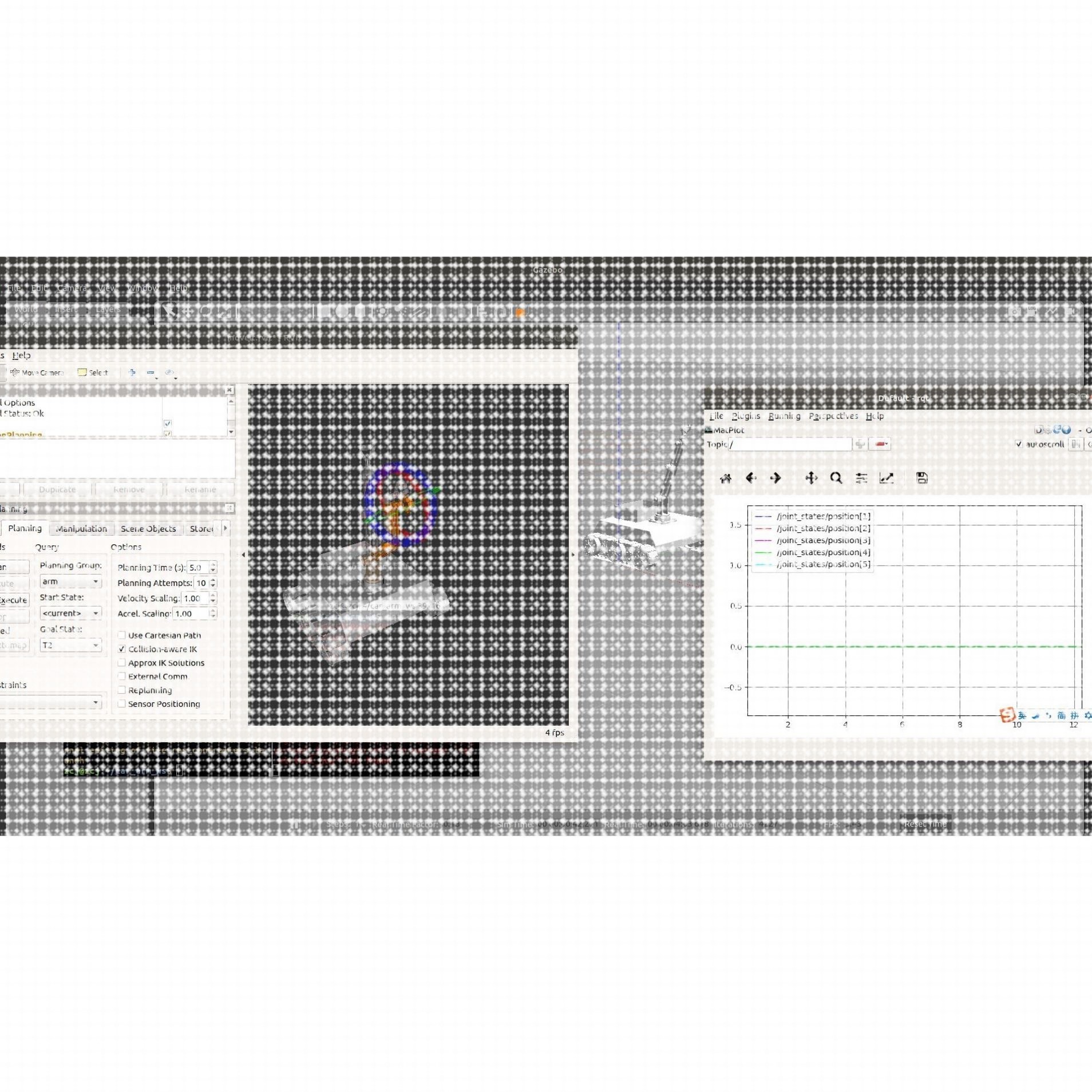 ROS机械臂小车建模URDF编写MOVEIT联合Gazebo彷真机器人路径规画