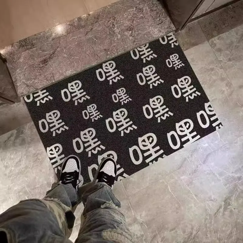 个性创意丝圈入户门耐脏蹭土防滑易打理脚垫大门口玄关可裁剪地毯