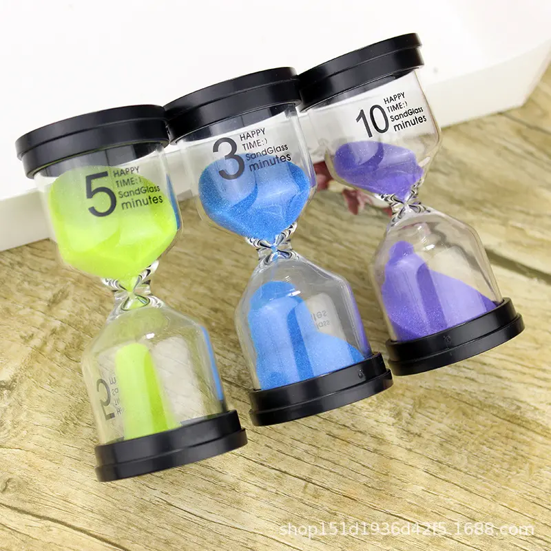 沙漏创意6个装1/3/5/10/15/30分钟计时器学生礼品套装