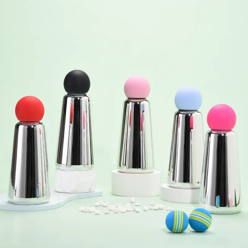 2025新款316不锈钢保温杯500ml电镀银色学生少儿户外运动水杯