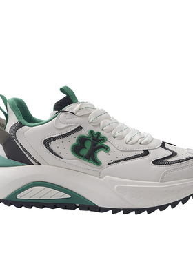 EARL KING2025新款美式拼色老爹鞋圆头系带厚底显高运动休闲女鞋