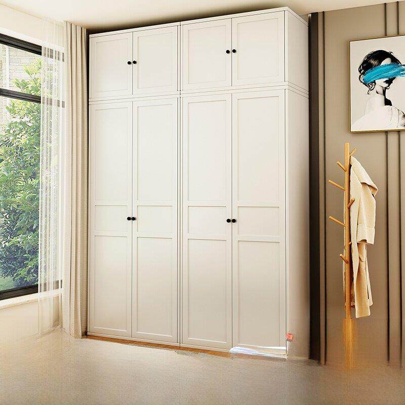 钢制衣柜家用卧室简易儿童衣柜出租房成品金属衣柜欧式推拉门衣柜