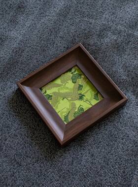 山白手作|中古风客厅装饰画挂画餐厅卧室玄关法式刺绣提花宋锦