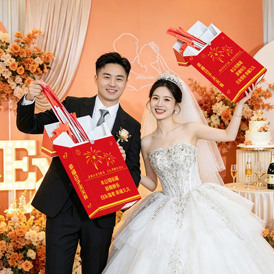 接亲游戏道具中华大辣条结婚创意互动拍照婚礼退场抛洒撒小礼物