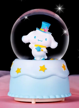 多款创意新款音乐盒发光水晶球摆件桌面礼品飘雪心礼物装饰摆件
