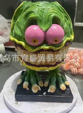 万圣节大嘴怪公仔树脂装饰摆件居家装饰设计大嘴怪外星人摆件摆饰