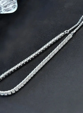 欧美莫桑钻饰品女士配饰纯银轻奢珠宝手饰直排钻手链工厂镶宝石