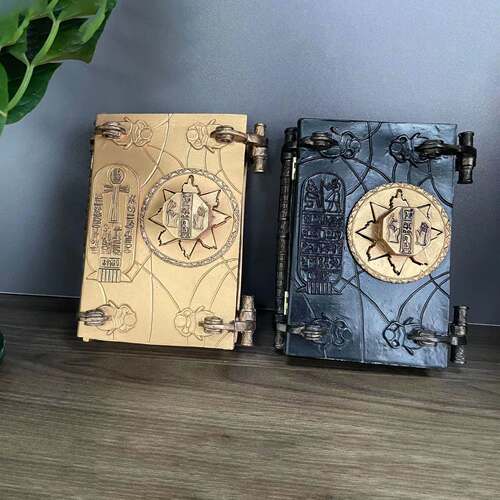跨境新品木乃伊死亡之书book of the dead树脂工艺品摆件魔法书本