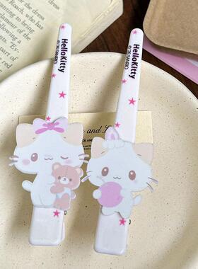 黄色猫猫一字夹大号鸭嘴夹发夹日系甜美少女风刘海发卡发饰夹