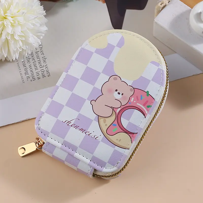 热销卡通甜甜圈风琴卡包女 小巧风琴卡夹多卡位包零钱包s-222pu