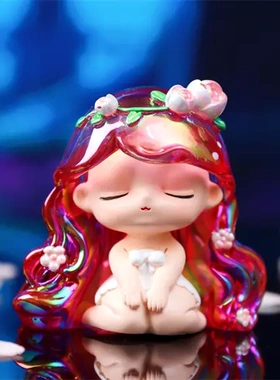 精致梦幻精灵谷盲盒发光带灯女孩卧室装饰品装饰摆件合成树脂随机