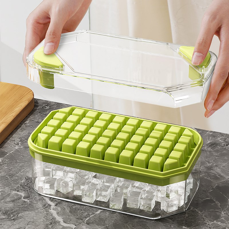 冰块模具家用制冰盒冻冰块神器冰箱储K存盒按压式冰格大容量