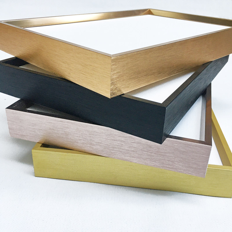 油画框外框铝合金金属数字油画装裱装F饰画框定制做简约细窄边相