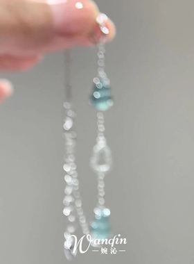 清透蓝葫芦手链女新中式气质手饰
