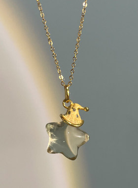 秋冬帽子星星仿水晶项链女配饰