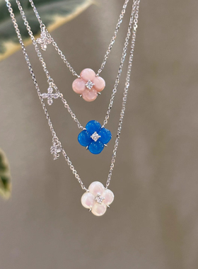 四叶花项链女2025新爆款