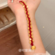 新中式 手饰 红色波浪纹黄财神手绳手链女新年小众独特设计轻奢时尚