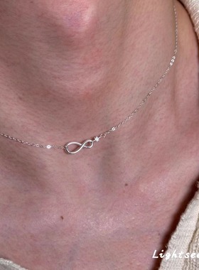 极细简约风无限符号吊坠项链女