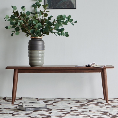 乔吉实木b长条凳长凳条凳长木板凳子凳家用老榆木原木板凳泡茶专