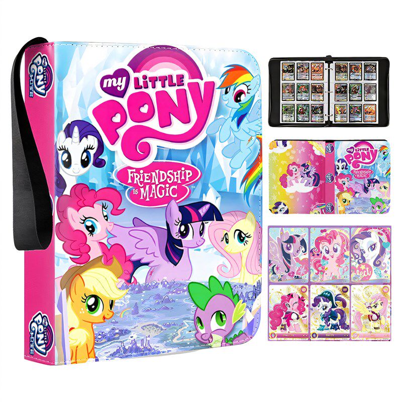 小马宝莉卡片卡册大容量活页收纳册卡牌收藏N册九宫格卡包皮质拉