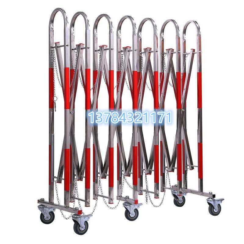 不锈钢伸缩围栏可移动折叠护栏幼儿园围挡安全施工活Y动隔离防护