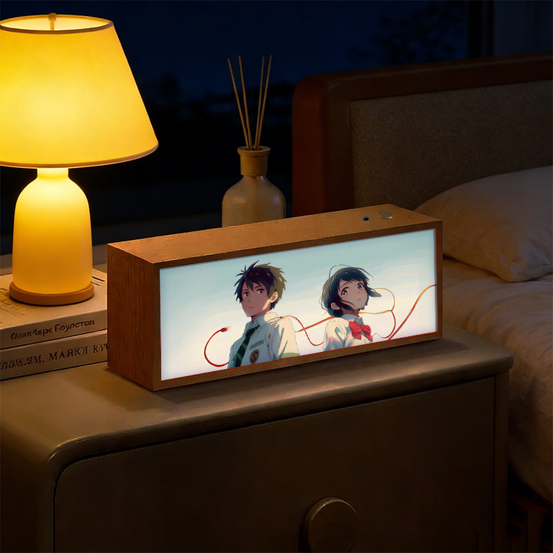 动漫你的名字周边灯光画送朋友发光礼物小摆件卧室蓝牙音响小夜灯