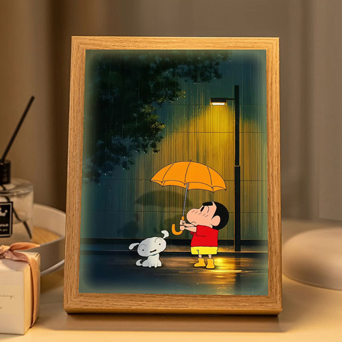 蜡笔小新周边小夜灯二次元生日礼物送孩子朋友闺蜜动漫摆件灯光画
