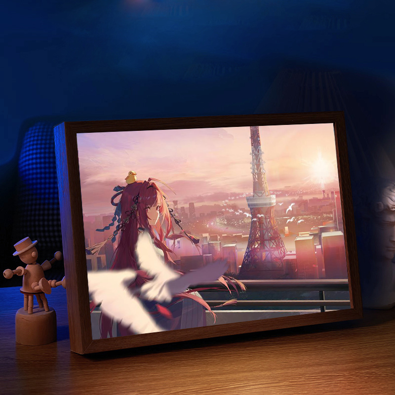 龙族灯光画上杉绘梨衣周边二次元小台灯摆件蓝牙音响创意小夜灯