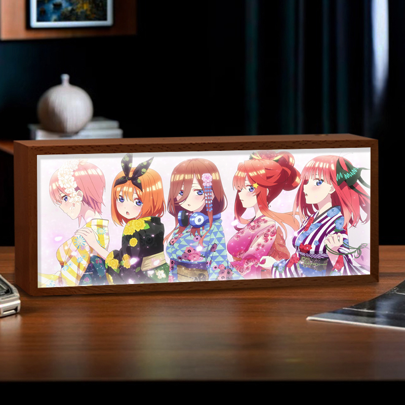 五等分花嫁周边灯光画一花二乃三玖四叶五月手办电竞房音响小夜灯