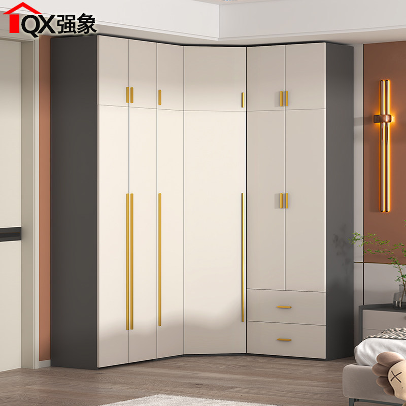简约现代转角衣柜家用卧室组合大衣柜一门到顶衣橱定制小户型A24