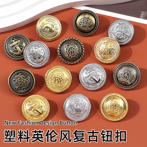 云泡泡英伦风金属纽扣