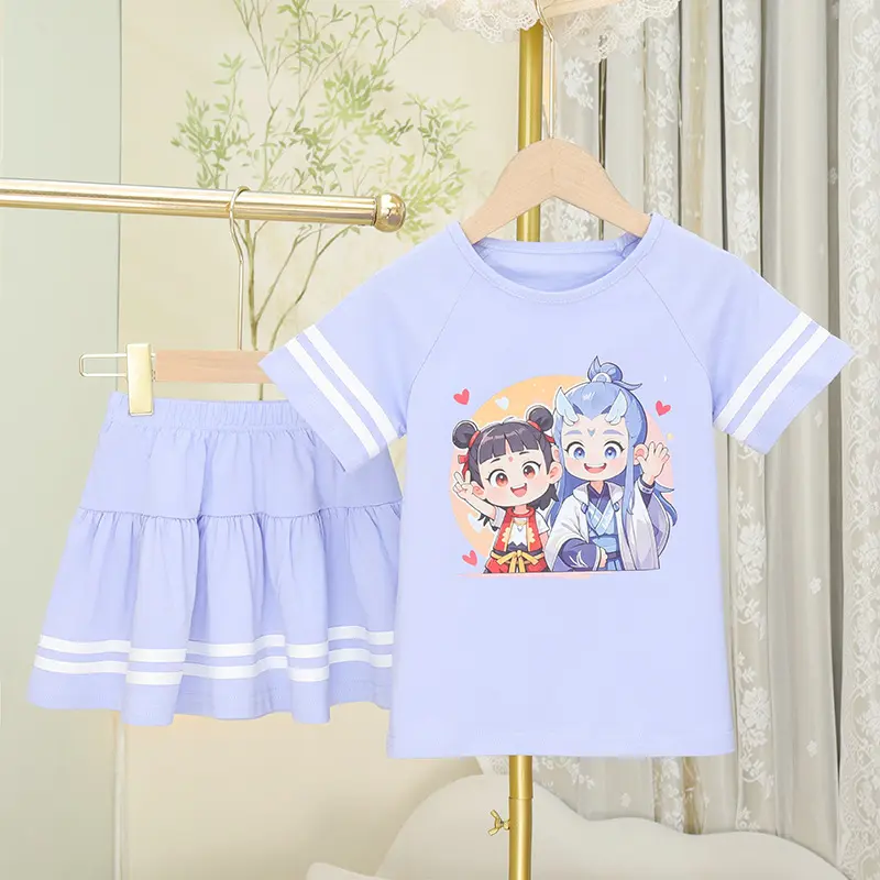 儿童哪咤套装2025春夏T恤