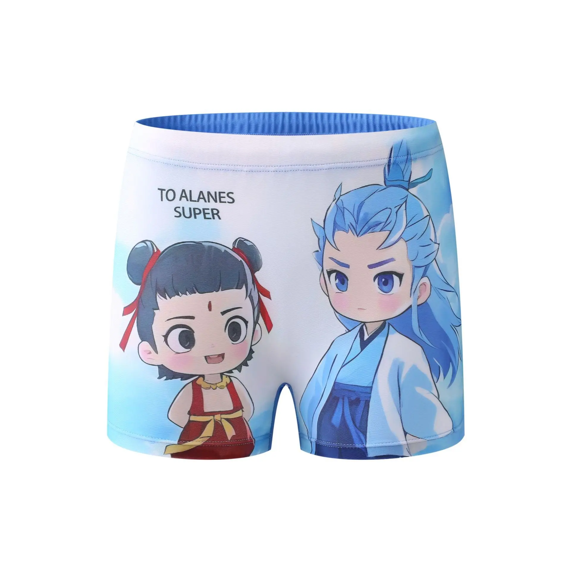 哪吒儿童泳裤卡通可爱夏季室内