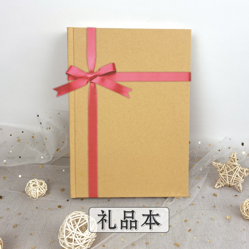 精装硬壳笔记本子牛皮面日记本复古简约b5手账本a4加厚精美硬面日