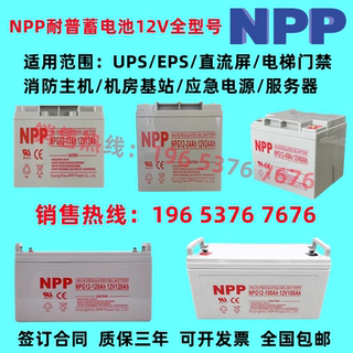 NPP耐普铅酸蓄电池NPG100-12 12V100AH65AH40AH38AH24AH机房UPS用