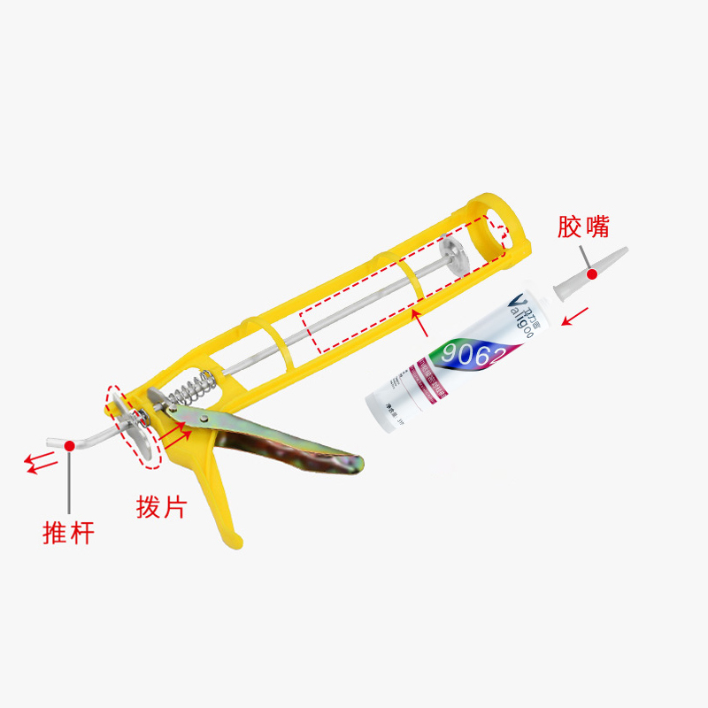 AB胶枪 1:f1双组份2:1通用胶枪10:1胶枪50ml 双管环氧树脂胶ab胶