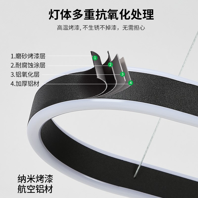 餐厅吊灯简约现代吧台饭厅灯具北欧新E款餐桌极简长条办公室灯J35