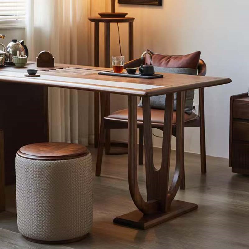 御木现代茶桌椅2025新款高w端胡桃木轻奢实木极简阳台茶室茶台定