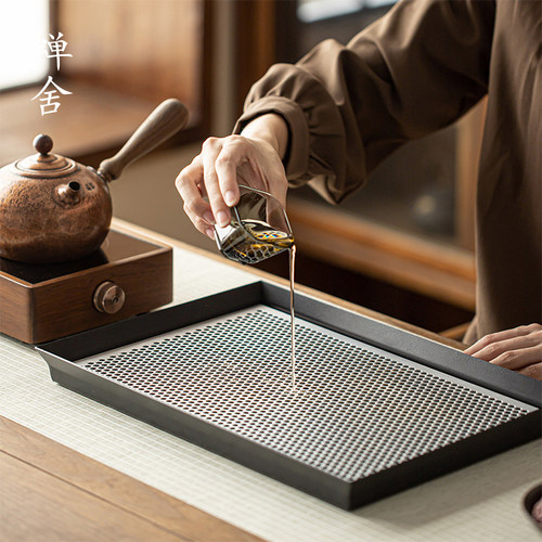 蝉舍蜂巢铝合金铁质茶盘