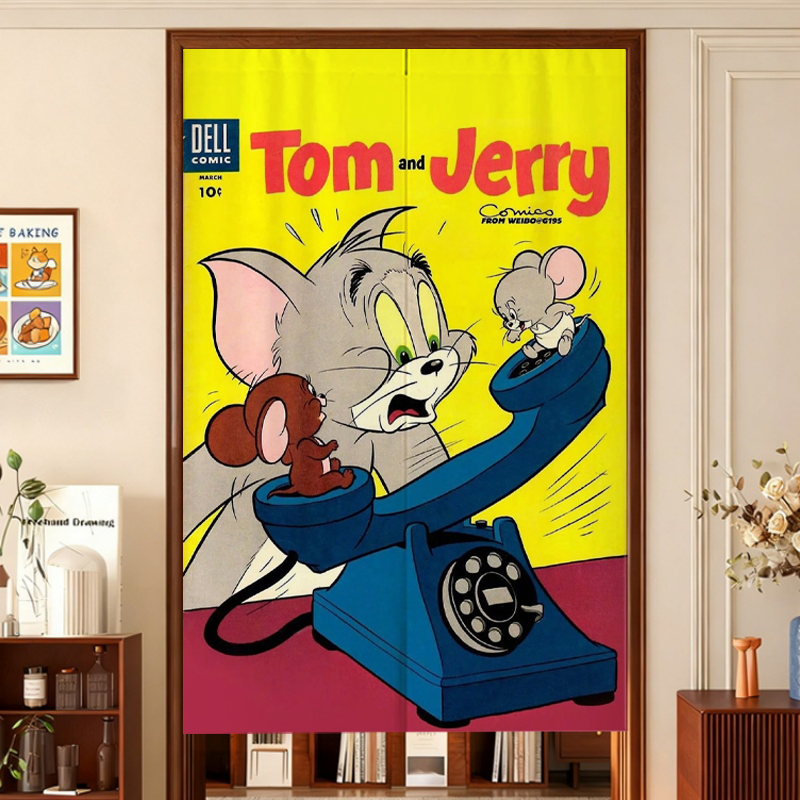 门帘隔断帘儿童卧室家用卡通可爱免打孔卫生间遮挡帘半截短帘挂帘