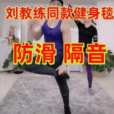 刘畊宏同款跳操毯地垫侘寂风地毯客厅室内跳绳静音隔音运动健身毯