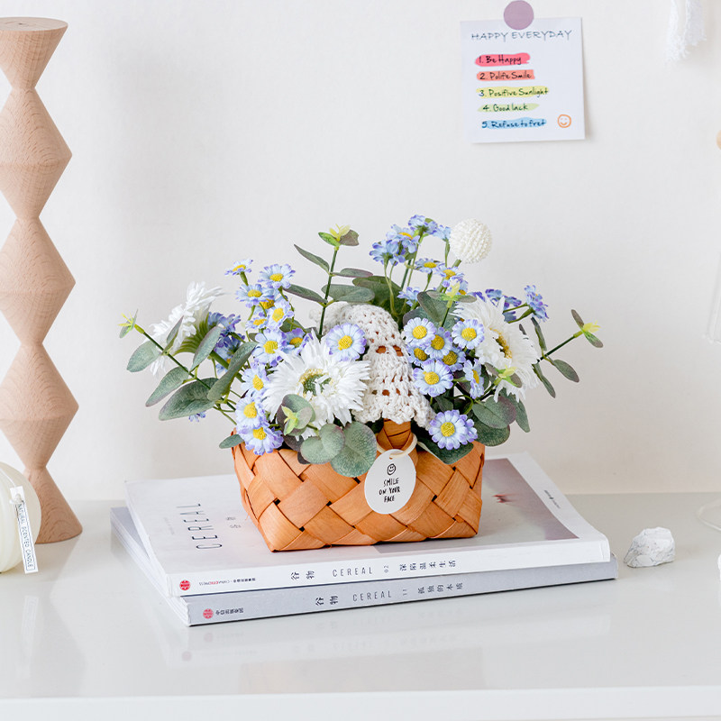 高档花篮仿生花客厅塑料花假花仿真花摆设花乾燥花背景摆件花束插,家居饰品,仿真花/假花,淘宝优惠券,粉丝福利购,淘宝优惠卷